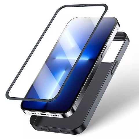 Joyroom Joyroom 360 Full Case etui pokrowiec do iPhone 13 Pro obudowa na tył i przód + szkło hartowane czarny (JR-BP935 black) Joyroom Joyroom 360 Full Case etui pokrowiec do iPhone 13 Pro obudowa na tył i przód + szkło hartowane czarny (JR-BP935 black)