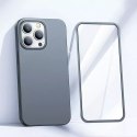 Joyroom Joyroom 360 Full Case etui pokrowiec do iPhone 13 Pro obudowa na tył i przód + szkło hartowane szary (JR-BP935 tranish)