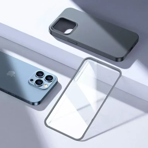 Joyroom Joyroom 360 Full Case etui pokrowiec do iPhone 13 Pro obudowa na tył i przód + szkło hartowane szary (JR-BP935 tranish) Joyroom Joyroom 360 Full Case etui pokrowiec do iPhone 13 Pro obudowa na tył i przód + szkło hartowane szary (JR-BP935 tranish)