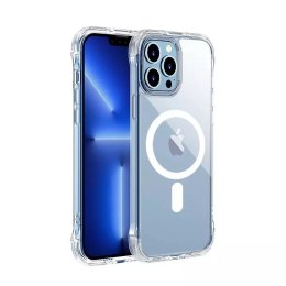 Joyroom Joyroom Magnetic Defender magnetyczne etui do iPhone 13 Pro pancerny pokrowiec z haczykami podstawką przezroczysty (kompatybilne
