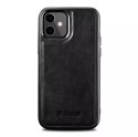 ICarer ICarer Leather Oil Wax etui pokryte naturalną skórą do iPhone 12 mini czarny (ALI1204-BK)