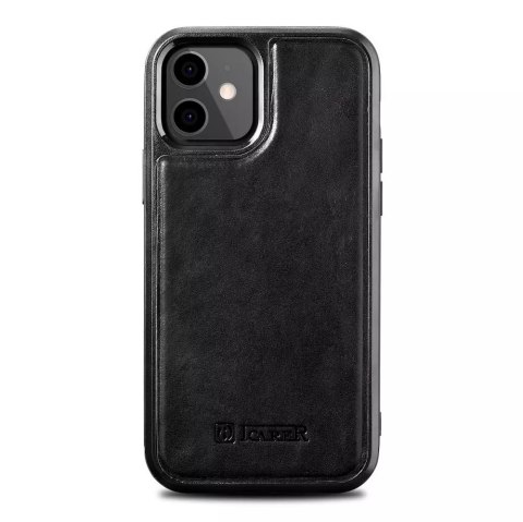 ICarer ICarer Leather Oil Wax etui pokryte naturalną skórą do iPhone 12 mini czarny (ALI1204-BK) ICarer ICarer Leather Oil Wax etui pokryte naturalną skórą do iPhone 12 mini czarny (ALI1204-BK)