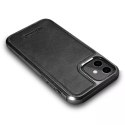 ICarer ICarer Leather Oil Wax etui pokryte naturalną skórą do iPhone 12 mini czarny (ALI1204-BK)