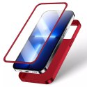 Joyroom Joyroom 360 Full Case etui pokrowiec do iPhone 13 Pro Max obudowa na tył i przód + szkło hartowane czerwony (JR-BP928 red)