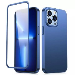 Joyroom Joyroom 360 Full Case etui pokrowiec do iPhone 13 Pro Max obudowa na tył i przód + szkło hartowane niebieski (JR-BP928 blue)