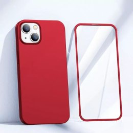 Joyroom Joyroom 360 Full Case etui pokrowiec do iPhone 13 obudowa na tył i przód + szkło hartowane czerwony (JR-BP927 red)
