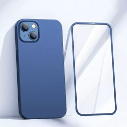Joyroom Joyroom 360 Full Case etui pokrowiec do iPhone 13 obudowa na tył i przód + szkło hartowane niebieski (JR-BP927 blue)