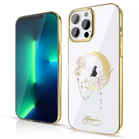 Kingxbar Kingxbar Moon Series luksusowe etui z Kryształami Swarovskiego na iPhone 13 Pro złoty (Butterfly) Kingxbar Kingxbar Moon Series luksusowe etui z Kryształami Swarovskiego na iPhone 13 Pro złoty (Butterfly)