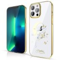 Kingxbar Kingxbar Moon Series luksusowe etui z Kryształami Swarovskiego na iPhone 13 Pro złoty (Flower)