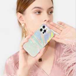 Kingxbar Kingxbar Shell Series luksusowe eleganckie etui na iPhone 13 Pro perłowy-miętowy