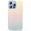 Kingxbar Kingxbar Travel Series luksusowe eleganckie etui na iPhone 13 Pro niebiesko-pomarańczowy (Clouds)