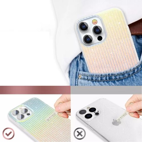 Kingxbar Kingxbar Travel Series luksusowe eleganckie etui na iPhone 13 Pro niebiesko-pomarańczowy (Clouds) Kingxbar Kingxbar Travel Series luksusowe eleganckie etui na iPhone 13 Pro niebiesko-pomarańczowy (Clouds)
