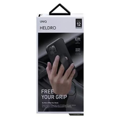 UNIQ UNIQ etui Heldro iPhone 12 Pro Max 6,7" czarny/midnight black Antimicrobial UNIQ UNIQ etui Heldro iPhone 12 Pro Max 6,7" czarny/midnight black Antimicrobial