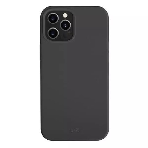 UNIQ UNIQ etui Lino Hue iPhone 12 Pro Max 6,7" czarny/ink black Antimicrobial UNIQ UNIQ etui Lino Hue iPhone 12 Pro Max 6,7" czarny/ink black Antimicrobial