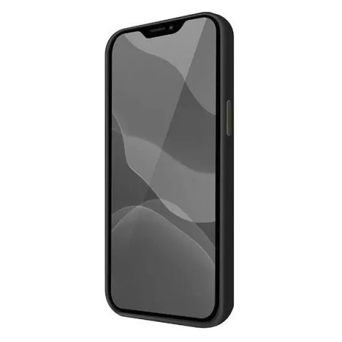 UNIQ UNIQ etui Lino Hue iPhone 12 Pro Max 6,7" czarny/ink black Antimicrobial UNIQ UNIQ etui Lino Hue iPhone 12 Pro Max 6,7" czarny/ink black Antimicrobial