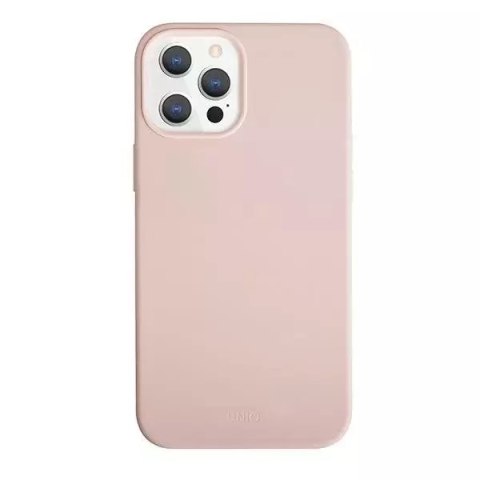 UNIQ UNIQ etui Lino Hue iPhone 12 Pro Max 6,7" różowy/blush pink Antimicrobial UNIQ UNIQ etui Lino Hue iPhone 12 Pro Max 6,7" różowy/blush pink Antimicrobial