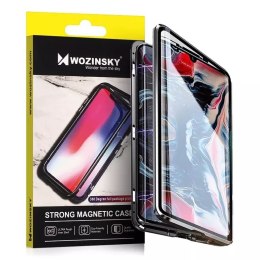 Wozinsky Wozinsky Full Magnetic Case magnetyczne etui 360 pokrowiec na przód i tył z wbudowanym szkłem iPhone 12 Pro Max czarno-przezrocz