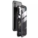 Wozinsky Wozinsky Full Magnetic Case magnetyczne etui 360 pokrowiec na przód i tył z wbudowanym szkłem iPhone 12 Pro Max czarno-przezrocz