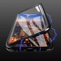 Wozinsky Wozinsky Full Magnetic Case magnetyczne etui 360 pokrowiec na przód i tył z wbudowanym szkłem iPhone 12 Pro Max czarno-przezrocz