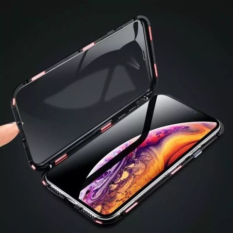 Wozinsky Wozinsky Full Magnetic Case magnetyczne etui 360 pokrowiec na przód i tył z wbudowanym szkłem iPhone 12 Pro Max czarno-przezrocz Wozinsky Wozinsky Full Magnetic Case magnetyczne etui 360 pokrowiec na przód i tył z wbudowanym szkłem iPhone 12 Pro Max czarno-przezrocz