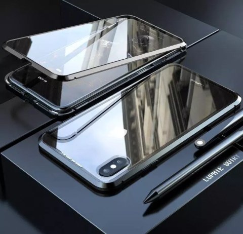 Wozinsky Wozinsky Full Magnetic Case magnetyczne etui 360 pokrowiec na przód i tył z wbudowanym szkłem iPhone 12 Pro Max czarno-przezrocz Wozinsky Wozinsky Full Magnetic Case magnetyczne etui 360 pokrowiec na przód i tył z wbudowanym szkłem iPhone 12 Pro Max czarno-przezrocz