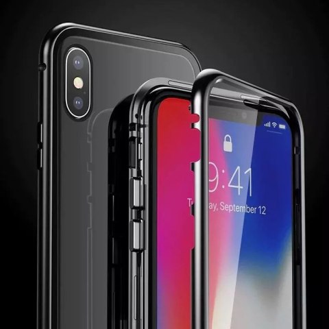 Wozinsky Wozinsky Full Magnetic Case magnetyczne etui 360 pokrowiec na przód i tył z wbudowanym szkłem iPhone 12 Pro Max czarno-przezrocz Wozinsky Wozinsky Full Magnetic Case magnetyczne etui 360 pokrowiec na przód i tył z wbudowanym szkłem iPhone 12 Pro Max czarno-przezrocz