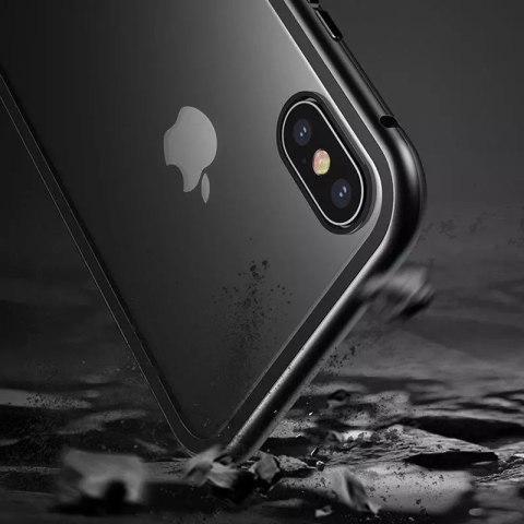 Wozinsky Wozinsky Full Magnetic Case magnetyczne etui 360 pokrowiec na przód i tył z wbudowanym szkłem iPhone 12 Pro Max czarno-przezrocz Wozinsky Wozinsky Full Magnetic Case magnetyczne etui 360 pokrowiec na przód i tył z wbudowanym szkłem iPhone 12 Pro Max czarno-przezrocz