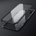 Wozinsky Wozinsky Full Magnetic Case magnetyczne etui 360 pokrowiec na przód i tył z wbudowanym szkłem iPhone 12 Pro Max czarno-przezrocz