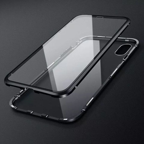 Wozinsky Wozinsky Full Magnetic Case magnetyczne etui 360 pokrowiec na przód i tył z wbudowanym szkłem iPhone 12 Pro Max czarno-przezrocz Wozinsky Wozinsky Full Magnetic Case magnetyczne etui 360 pokrowiec na przód i tył z wbudowanym szkłem iPhone 12 Pro Max czarno-przezrocz