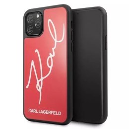 Karl Lagerfeld Karl Lagerfeld KLHCN65DLKSRE iPhone 11 Pro Max czerwony/red hard case Signature Glitter