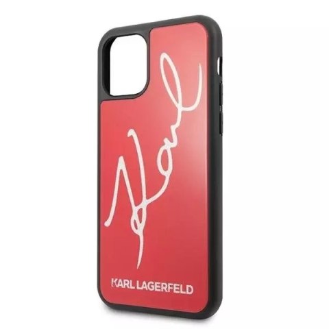 Karl Lagerfeld Karl Lagerfeld KLHCN65DLKSRE iPhone 11 Pro Max czerwony/red hard case Signature Glitter Karl Lagerfeld Karl Lagerfeld KLHCN65DLKSRE iPhone 11 Pro Max czerwony/red hard case Signature Glitter