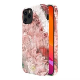 Kingxbar Kingxbar Agate Series eleganckie etui pokrowiec z nadrukiem agat iPhone 12 mini czerwony