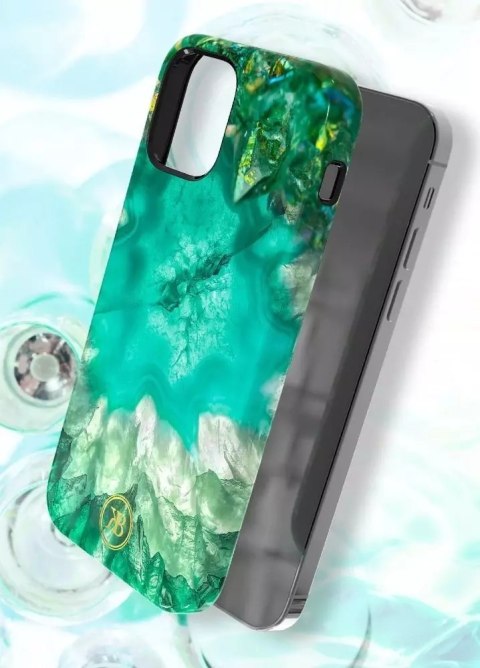 Kingxbar Kingxbar Agate Series eleganckie etui pokrowiec z nadrukiem agat iPhone 12 mini czerwony Kingxbar Kingxbar Agate Series eleganckie etui pokrowiec z nadrukiem agat iPhone 12 mini czerwony