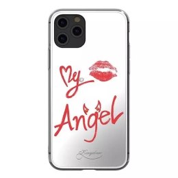 Kingxbar Kingxbar Angel lustrzane etui ozdobione oryginalnymi Kryształami Swarovskiego iPhone 11 Pro Max lusterko przezroczysty