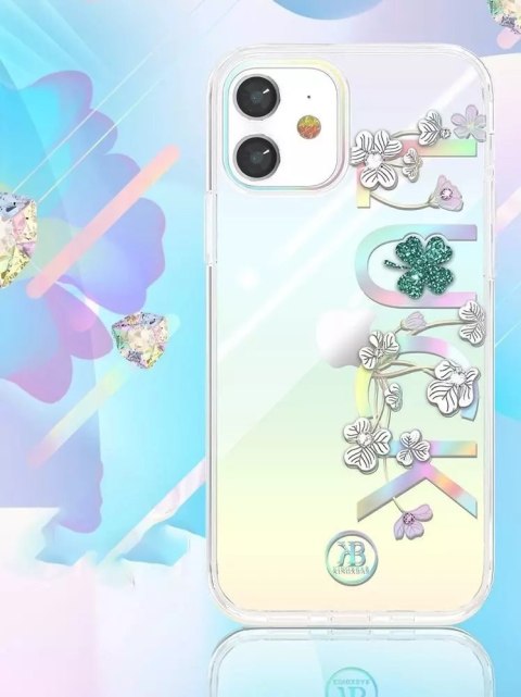 Kingxbar Kingxbar Lucky Series etui ozdobione oryginalnymi Kryształami Swarovskiego iPhone 12 mini przezroczysty (Clover) Kingxbar Kingxbar Lucky Series etui ozdobione oryginalnymi Kryształami Swarovskiego iPhone 12 mini przezroczysty (Clover)