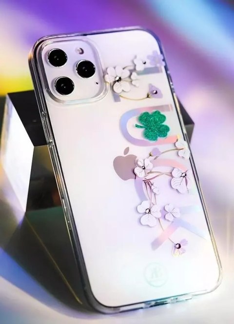 Kingxbar Kingxbar Lucky Series etui ozdobione oryginalnymi Kryształami Swarovskiego iPhone 12 mini przezroczysty (Clover) Kingxbar Kingxbar Lucky Series etui ozdobione oryginalnymi Kryształami Swarovskiego iPhone 12 mini przezroczysty (Clover)