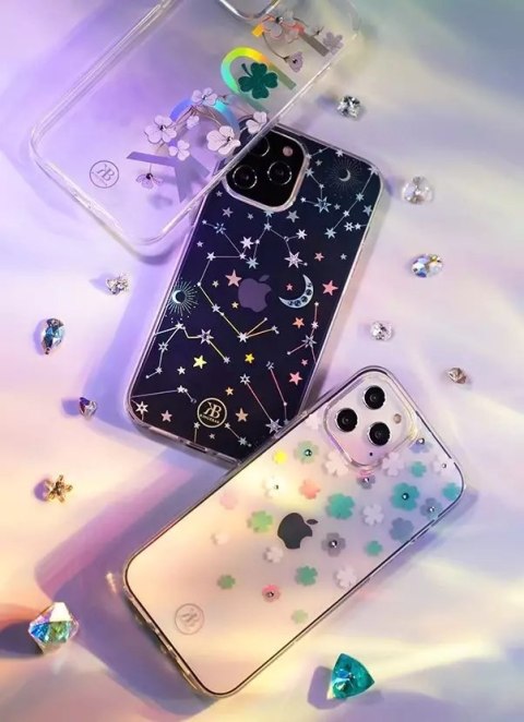Kingxbar Kingxbar Lucky Series etui ozdobione oryginalnymi Kryształami Swarovskiego iPhone 12 mini przezroczysty (Clover) Kingxbar Kingxbar Lucky Series etui ozdobione oryginalnymi Kryształami Swarovskiego iPhone 12 mini przezroczysty (Clover)