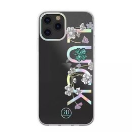Kingxbar Kingxbar Lucky Series etui ozdobione oryginalnymi Kryształami Swarovskiego iPhone 12 mini przezroczysty (Luck)