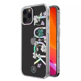 Kingxbar Kingxbar Lucky Series etui ozdobione oryginalnymi Kryształami Swarovskiego iPhone 12 mini przezroczysty (Luck)