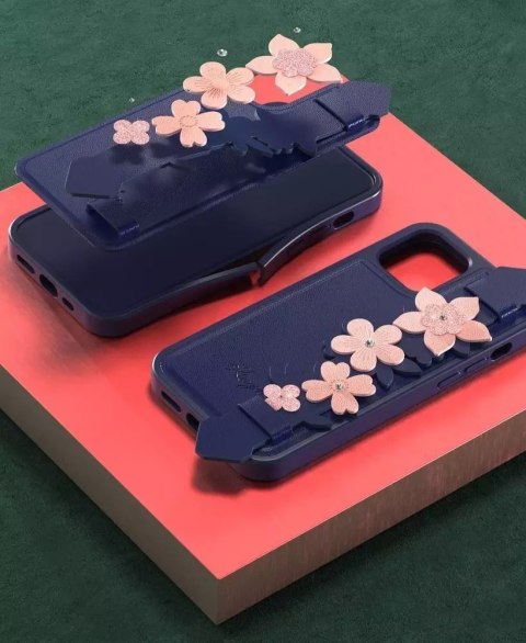 Kingxbar Kingxbar Sweet Series żelowe etui ozdobione oryginalnymi Kryształami Swarovskiego z podstawką iPhone 12 Pro / iPhone 12 czarny Kingxbar Kingxbar Sweet Series żelowe etui ozdobione oryginalnymi Kryształami Swarovskiego z podstawką iPhone 12 Pro / iPhone 12 czarny