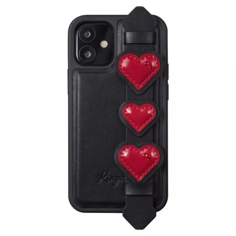 Kingxbar Kingxbar Sweet Series żelowe etui ozdobione oryginalnymi Kryształami Swarovskiego z podstawką iPhone 12 mini czarny Kingxbar Kingxbar Sweet Series żelowe etui ozdobione oryginalnymi Kryształami Swarovskiego z podstawką iPhone 12 mini czarny