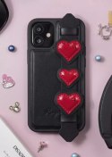 Kingxbar Kingxbar Sweet Series żelowe etui ozdobione oryginalnymi Kryształami Swarovskiego z podstawką iPhone 12 mini czarny