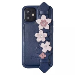 Kingxbar Kingxbar Sweet Series żelowe etui ozdobione oryginalnymi Kryształami Swarovskiego z podstawką iPhone 12 mini niebieski