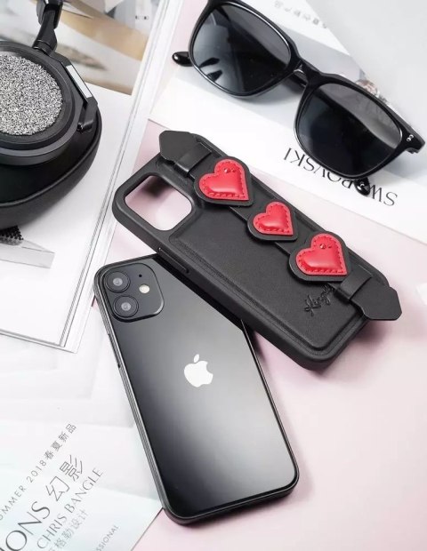 Kingxbar Kingxbar Sweet Series żelowe etui ozdobione oryginalnymi Kryształami Swarovskiego z podstawką iPhone 12 mini zielony Kingxbar Kingxbar Sweet Series żelowe etui ozdobione oryginalnymi Kryształami Swarovskiego z podstawką iPhone 12 mini zielony