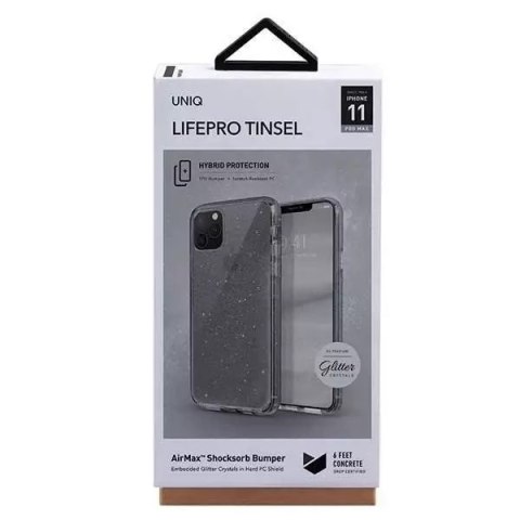 UNIQ UNIQ etui LifePro Tinsel iPhone 11 Pro Max czarny/vapour smoke UNIQ UNIQ etui LifePro Tinsel iPhone 11 Pro Max czarny/vapour smoke