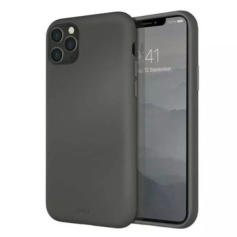 UNIQ UNIQ etui Lino Hue iPhone 11 Pro Max szary/moss grey UNIQ UNIQ etui Lino Hue iPhone 11 Pro Max szary/moss grey
