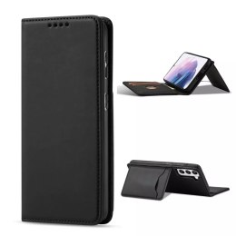 ProducentTymczasowy Magnet Card Case etui do Samsung Galaxy S22+ (S22 Plus) pokrowiec portfel na karty kartę podstawka czarny