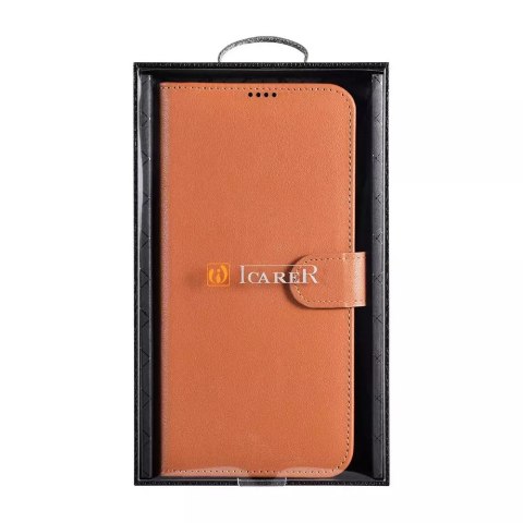 ICarer ICarer Haitang Leather Wallet Case skórzane etui do Samsung Galaxy S22+ (S22 Plus) portfel obudowa pokrowiec brązowy (AKSM05BN) ICarer ICarer Haitang Leather Wallet Case skórzane etui do Samsung Galaxy S22+ (S22 Plus) portfel obudowa pokrowiec brązowy (AKSM05BN)
