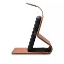 ICarer ICarer Haitang Leather Wallet Case skórzane etui do Samsung Galaxy S22+ (S22 Plus) portfel obudowa pokrowiec brązowy (AKSM05BN)