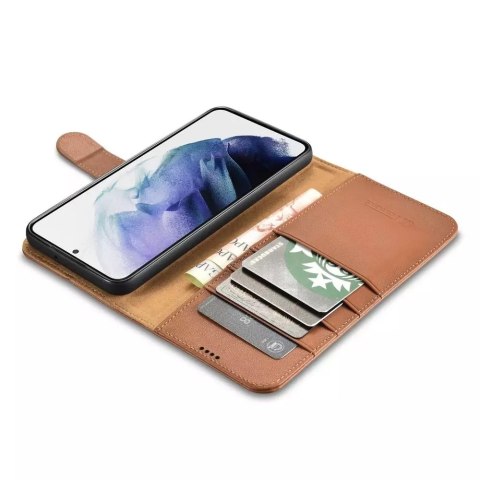 ICarer ICarer Haitang Leather Wallet Case skórzane etui do Samsung Galaxy S22+ (S22 Plus) portfel obudowa pokrowiec brązowy (AKSM05BN) ICarer ICarer Haitang Leather Wallet Case skórzane etui do Samsung Galaxy S22+ (S22 Plus) portfel obudowa pokrowiec brązowy (AKSM05BN)